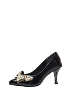 Black Fancy Court Shoes