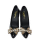 Black Fancy Court Shoes