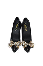 Black Fancy Court Shoes
