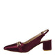 Burgundy Casual Heels