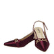 Burgundy Casual Heels