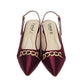 Burgundy Casual Heels