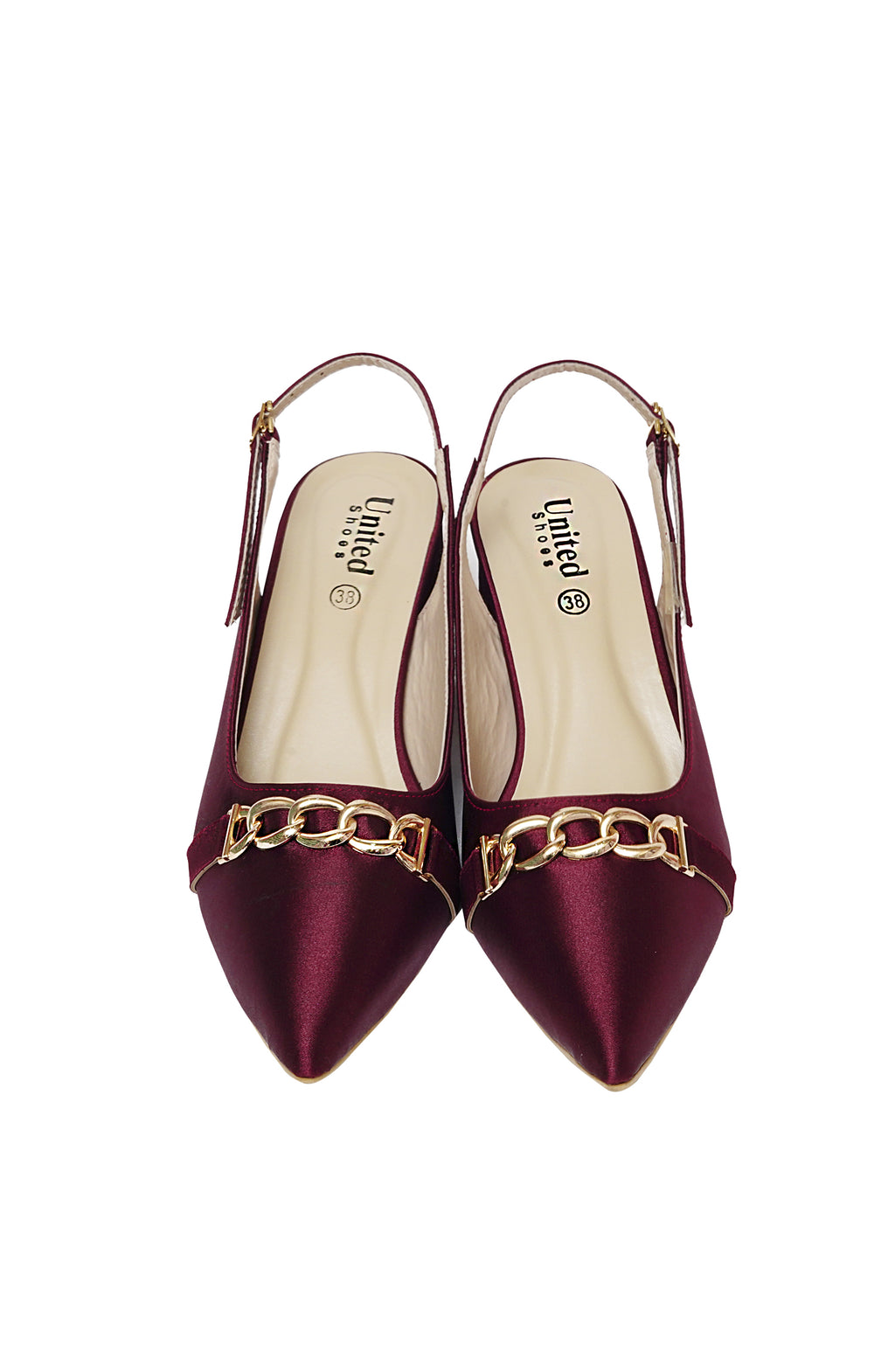 Burgundy Casual Heels