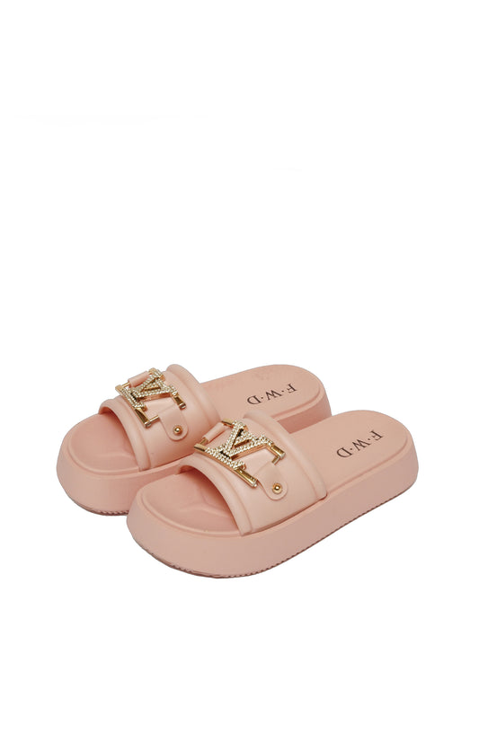 Pink Casual Wear Slippers