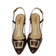 Brown Fancy Open Court Shoes