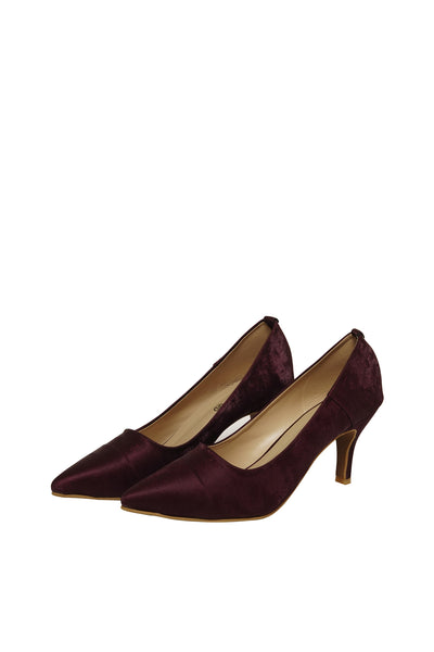 Plum Fancy Court Shoes