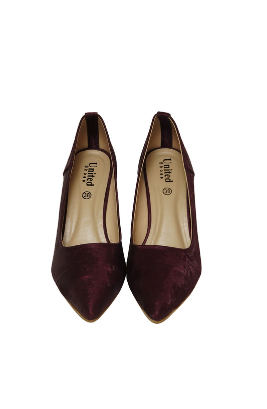 Plum Fancy Court Shoes