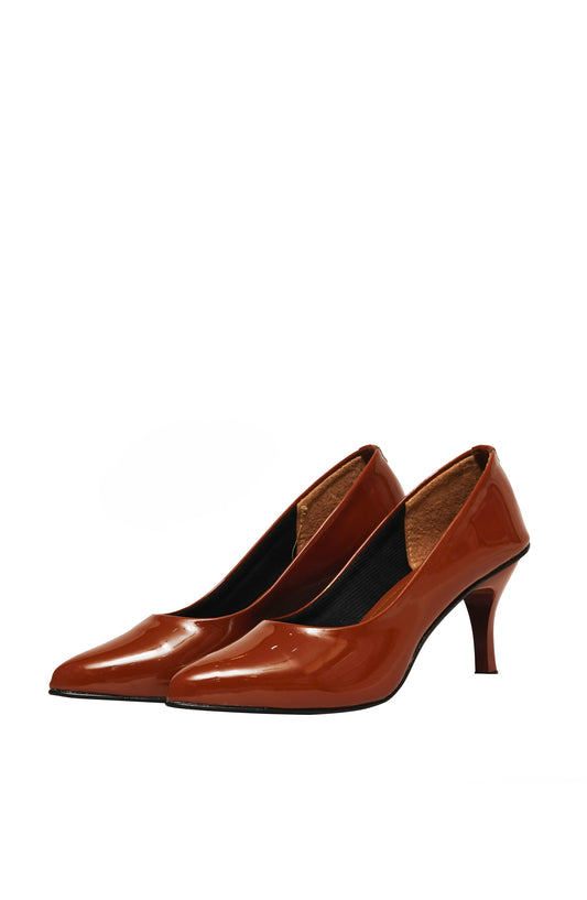 Brown Fancy Court Shoes