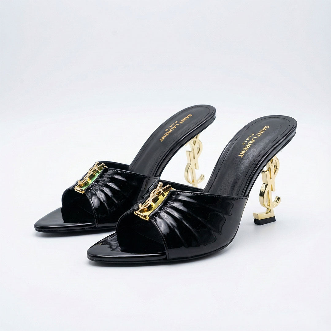 Emerald Noir YSL Signature Mules