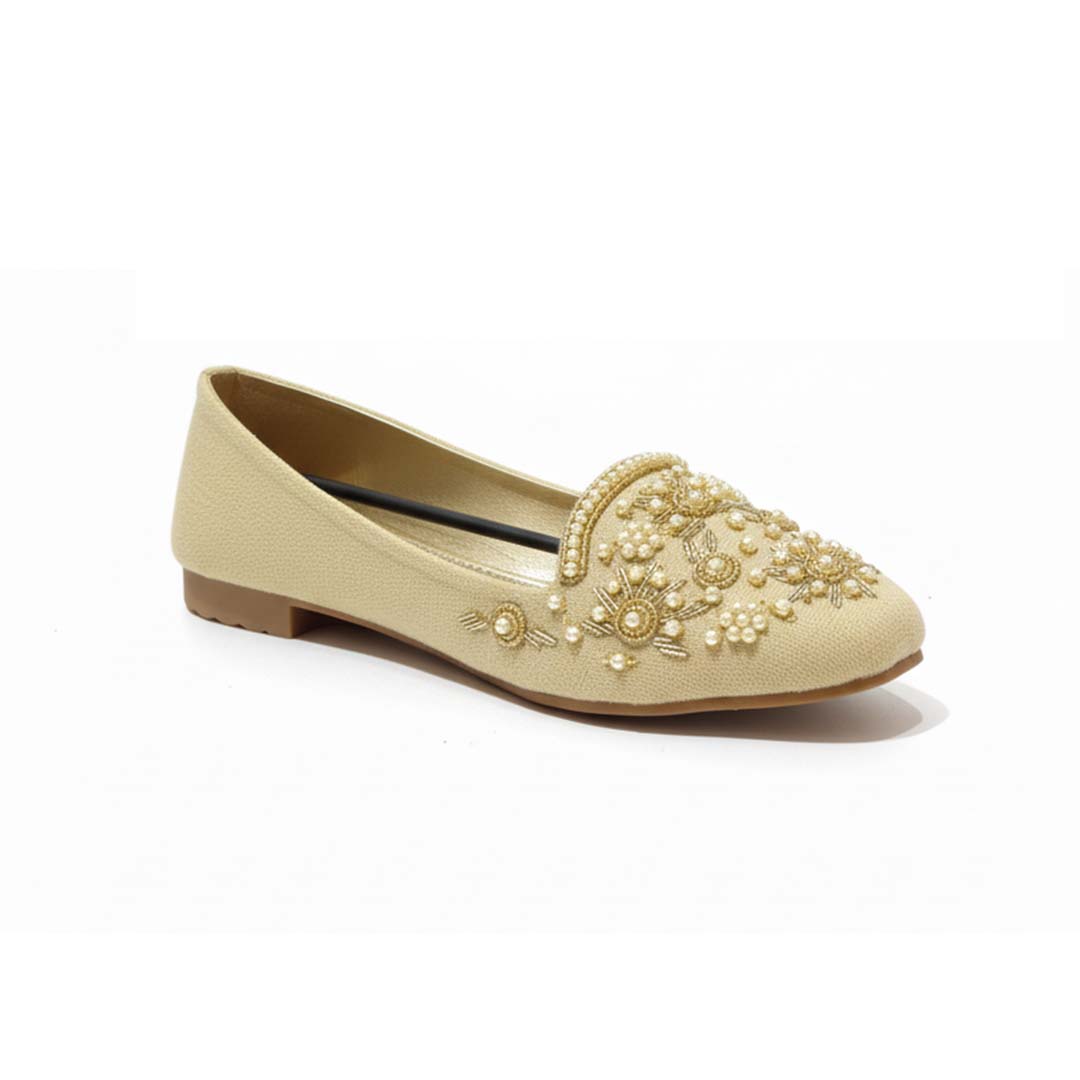 Amber Beaded Ethnic Pumps - Preego