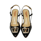 Black LV Buckle Sandals - Preego
