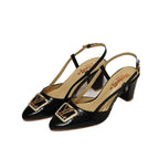 Black LV Buckle Sandals - Preego