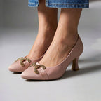 Blush Radiance – Signature Brooch Heels - Preego