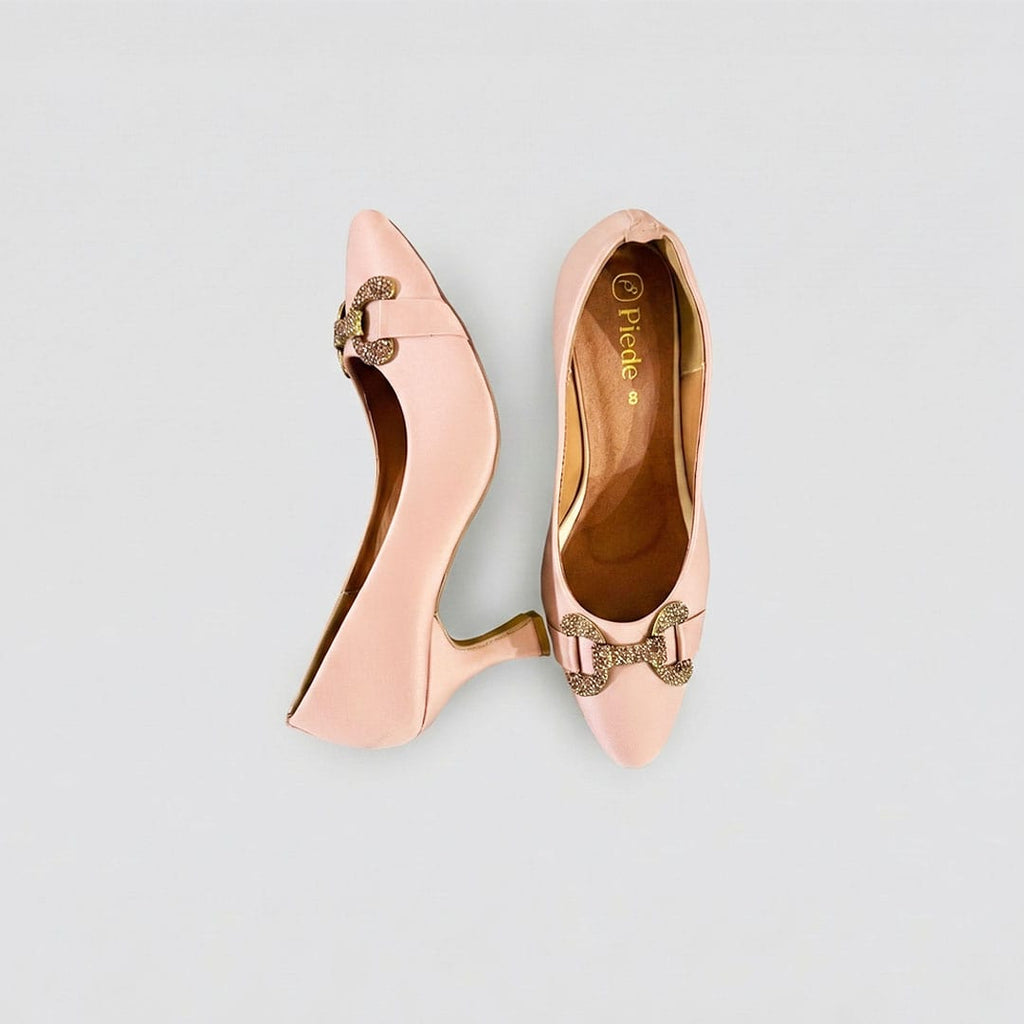Blush Radiance – Signature Brooch Heels - Preego