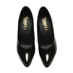 Glossy Black Classic Heels - Preego