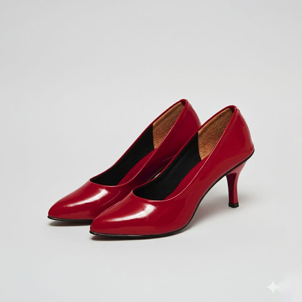 Glossy Red Hot Heels - Preego