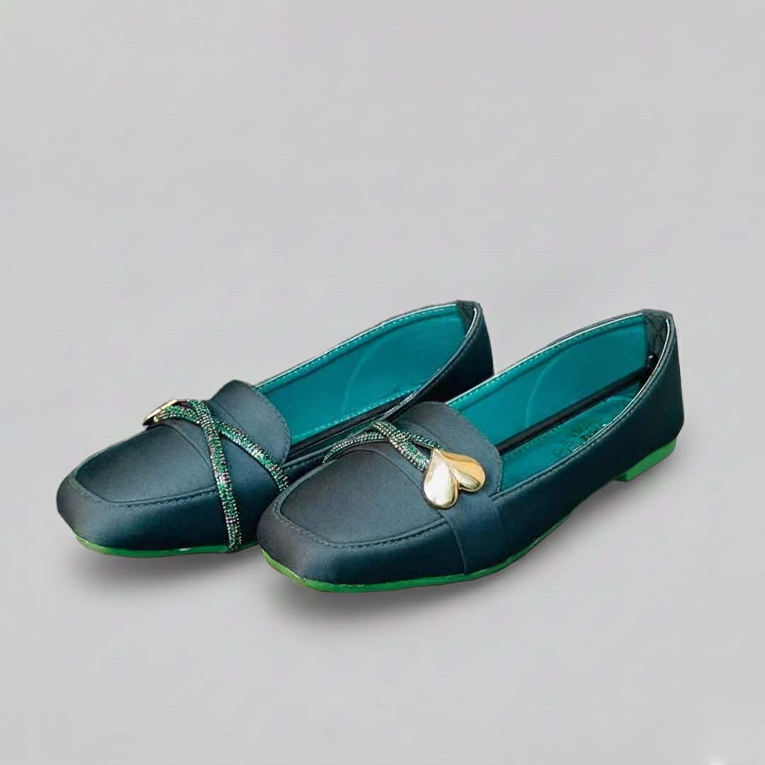 Premium Teal Charm Pumps - Preego