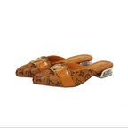 Printed Block Heel Slippers - Preego