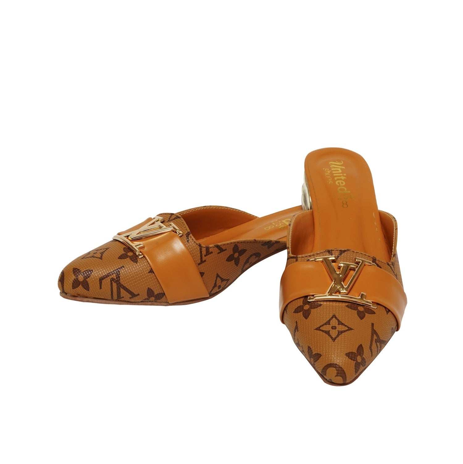 Printed Block Heel Slippers - Preego