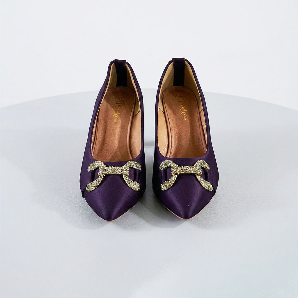Royal Amethyst – Crystal Emblem Heels - Preego