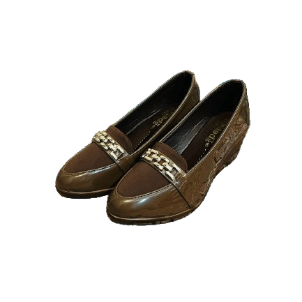 Wedge Pumps ( Brown ) - Preego